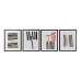 Schilderij DKD Home Decor Lines Abstract Modern 35 x 3 x 45 cm (4 Stuks)