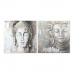 Maľba DKD Home Decor CU-179192 100 x 3,8 x 100 cm Buddha Orientálny (2 kusov)