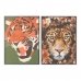 Paveikslas DKD Home Decor 52 x 2,7 x 72 cm Tigras Šiuolaikiškas (2 vnt.)