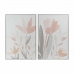 Malba DKD Home Decor 62,2 x 3,5 x 90 cm Cvijeće Shabby Chic (2 kusů)