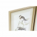 Πίνακας DKD Home Decor 35 x 2,5 x 45 cm Παραδοσιακά Πουλιά (4 Τεμάχια)