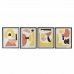 Maleri DKD Home Decor 40 x 2,5 x 50 cm Abstrakt Skandinavisk (4 Deler)