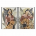 Maleri DKD Home Decor Dame Tiger 104 x 4,5 x 144 cm Dyr Tropisk (2 enheder)