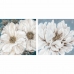 Schilderij DKD Home Decor 80 x 2,4 x 80 cm 80 x 3,5 x 80 cm Blommor Romantiek (2 Stuks)