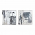 Pintura DKD Home Decor Abstrato 80 x 3 x 80 cm Moderno (2 Unidades)