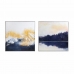 Schilderij DKD Home Decor Abstract 80 x 3 x 80 cm Modern (2 Stuks)