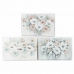 Malba DKD Home Decor 120 x 3,5 x 80 cm Cvijeće Shabby Chic (3 Kusy)