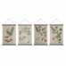 Canvas DKD Home Decor Blommor 60 x 2 x 90 cm Cottage (4 Onderdelen)