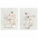 Maleri DKD Home Decor 80 x 3,7 x 100 cm Balletdanser Romantisk (2 enheter)