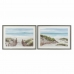 Maleri DKD Home Decor Strand Middelhavet 70 x 3,3 x 50 cm (2 enheter)