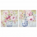 Maleri DKD Home Decor 80 x 3 x 80 cm Blomstervase Tradisjonell (2 enheter)