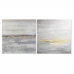 Pintura DKD Home Decor 100 x 2,8 x 100 cm Abstrato Moderno (2 Unidades)