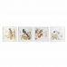 Malba DKD Home Decor Pták Shabby Chic 60 x 2,5 x 60 cm (4 kusů)