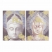 Maleri DKD Home Decor Buddha 60 x 3 x 80 cm Orientalsk (2 enheter)