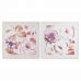 Cuadro DKD Home Decor Rosas Romántico 70 x 3 x 70 cm (2 Unidades)