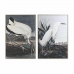 Schilderij DKD Home Decor Vogel Orientaals 83 x 4 x 123 cm (2 Stuks)