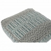 Tyyny DKD Home Decor Lattia Raidat Sininen Polyesteri Puuvilla Mintunvihreä Alumiini Valkoinen Vihreä (60 x 60 x 25 cm)