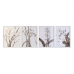 Pintura DKD Home Decor Cristal Bétula 55 x 70 x 2,5 cm 55 x 2,5 x 70 cm Bloemen (4 Peças)