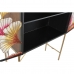 Dientafel DKD Home Decor 85 x 35 x 155 cm Kristal Zwart Roze Gouden Metaal Geel