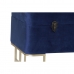 Kruk DKD Home Decor   Blauw Gouden Metaal Fluweel (90 x 40 x 47 cm)