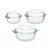 Saucepans 3 Pieces Transparent Borosilicate Glass