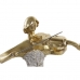 Decoratieve figuren DKD Home Decor Muziek 20 x 12 x 41,5 cm Ballerina Gouden Romantiek (3 Stuks)