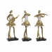 Decoratieve figuren DKD Home Decor Muziek 20 x 12 x 41,5 cm Ballerina Gouden Romantiek (3 Stuks)