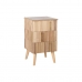 Mesita de Noche DKD Home Decor Dorado Marrón claro Madera de Paulonia Madera MDF 43 x 40 x 70 cm