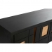 Namještaj za TV kabinet DKD Home Decor Crna Ratan Drvo Manga (145,5 x 40,5 x 60 cm)