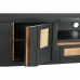 Mueble de TV DKD Home Decor Negro Ratán Madera de mango (145,5 x 40,5 x 60 cm)