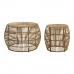 Set of 2 tables DKD Home Decor Light brown 70 x 70 x 50 cm