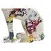 Figură Decorativă DKD Home Decor Alb Multicolor Leopard Modern 16 x 8 x 25 cm