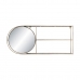Sieninis veidrodis DKD Home Decor Veidrodis Auksinis Metalinis Šiuolaikiškas (80 x 13 x 35 cm)