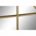 Espejo de pared DKD Home Decor 60 x 2,5 x 60 cm Cristal Dorado Hierro Ventana (60 Piezas)