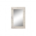 Specchio da parete DKD Home Decor Naturale Bianco Legno di mango (76,5 x 3 x 122 cm)