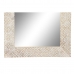 Miroir mural DKD Home Decor Naturel Blanc Bois de manguier (76,5 x 3 x 122 cm)