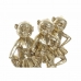 Figura Decorativa DKD Home Decor FZ-91957 Cinzento Dourado Resina Retangular Colonial Moderno Macaco 23 x 9,5 x 24 cm