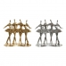 Decoratieve figuren DKD Home Decor 33,5 x 14,5 x 32 cm Zilverkleurig Gouden Hars Balletdanseres