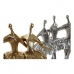 Decoratieve figuren DKD Home Decor 33,5 x 14,5 x 32 cm Zilverkleurig Gouden Hars Balletdanseres