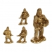 Decorative Figure Gorilla Guitar Golden 16 x 39 x 27 cm