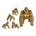 Decoratieve figuren Gorilla Gouden Hars (30 x 35 x 44 cm)