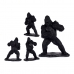 Decoratieve figuren Gorilla Zwart Hars (25,5 x 56,5 x 43,5 cm)