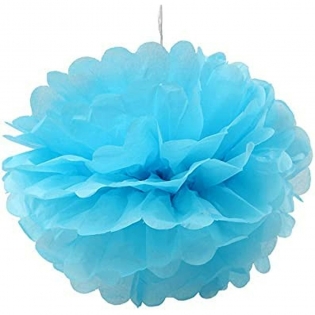 25cm (10) 10pcs Navy Blue Decorative Tissue Paper Pom Poms Flower