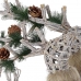 Kerstversiering DKD Home Decor Rendier Wit Bruin vlechtwerk 58 x 30 x 30 cm (3 Onderdelen)