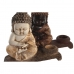 Figura Decorativa DKD Home Decor 22 x 8,2 x 23 cm Vermelho Bege Buda Oriental (4 Peças)