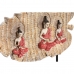 Dekoratiivkuju DKD Home Decor 38 x 6 x 29,5 cm Punane Buddha Roheline Idamaine (2 Ühikut)