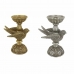 Candelabro DKD Home Decor Multicolor Dourado Prateado Resina Ave 17 x 11 x 25 cm (2 Unidades)