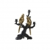 Candelabro DKD Home Decor Preto Dourado Resina Papagaio Tropical 22,5 x 13 x 29,5 cm