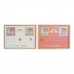 Fotolijst met Knijpers DKD Home Decor Hout MDF Kinderen Regenboog 42 x 2 x 32 cm (2 Stuks)