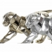 Decorative Figure DKD Home Decor 46,5 x 10 x 18 cm Silver Golden Panther (2 Units)